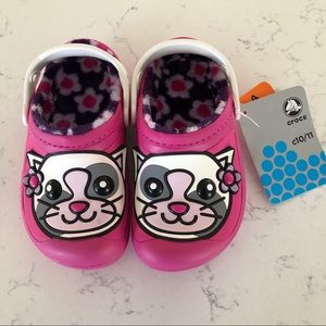 Pink cat crocs toddler size 10 / 11